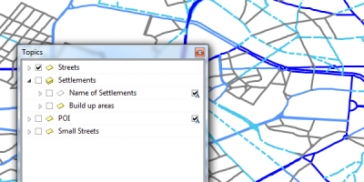 Put a tick in front o the topics which have to be visible.
